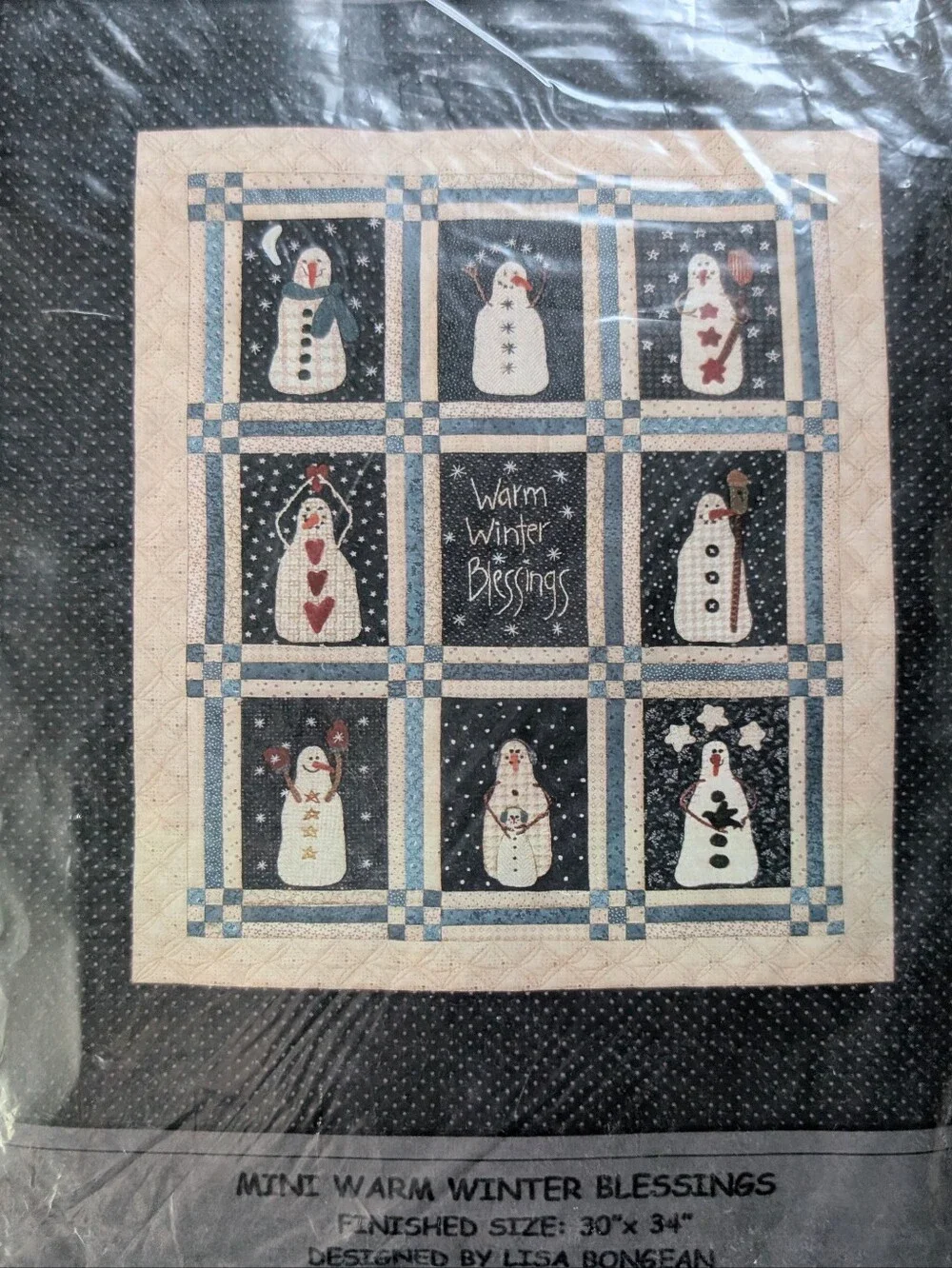 Primitive Gatherings Mini Warm Winter Blessings Quilt Kit NEW Holiday Winter DIY